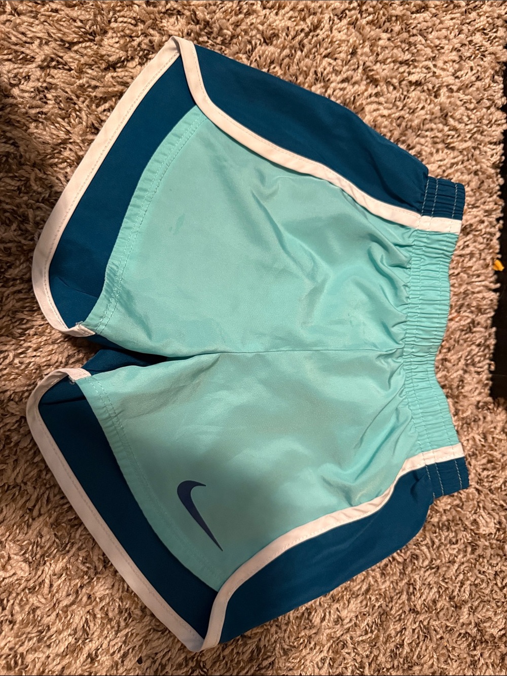 Nike Kids Teal and Navy Athletic Shorts